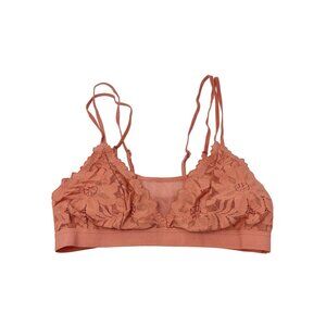 Auden Lace Sheer Bralette Size XS Wireless Pullover Rose Pink Unlined NEW